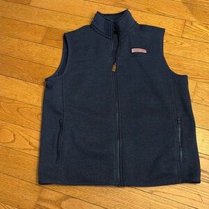 Vineyard Vines boys youth XL blue zip vest
